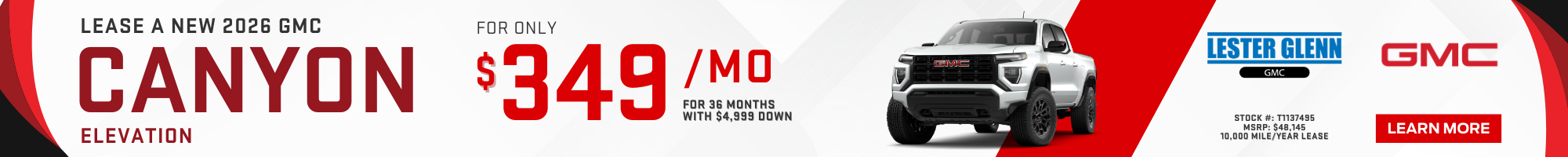 Lease a new 2025 GMC Canyon